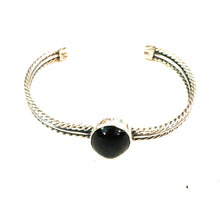 Load image into Gallery viewer, Navajo Sterling Silver &amp; Black Onyx Cuff Bracelet