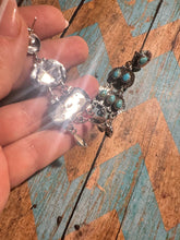 Load image into Gallery viewer, The Dixie Handmade Turquoise and Sterling Silver Dangles