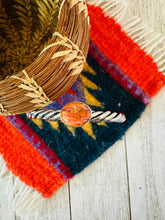 Load image into Gallery viewer, Navajo Twisted Sterling Silver &amp; Orange Spiny Cuff Bracelet