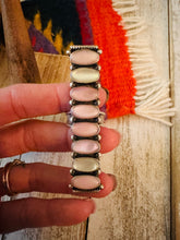 Load image into Gallery viewer, Navajo Mother of Pearl &amp; Sterling Silver Adjustable Ring by Jacqueline Silver