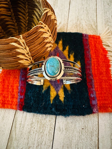 Navajo Sterling Silver & Turquoise Cuff Bracelet