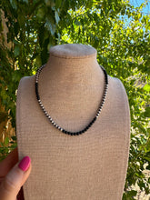 Load image into Gallery viewer, *AUTHENTIC* Navajo Pearl Sterling Silver &amp; Black Onyx Beaded Necklace