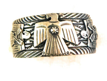 Load image into Gallery viewer, Navajo Hand Stamped Sterling Silver Thunderbird Cuff Bracelet