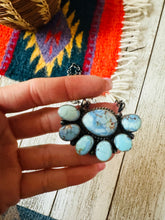 Load image into Gallery viewer, *AUTHENTIC* Navajo Sterling Silver &amp; Golden Hills Turquoise Cluster Necklace