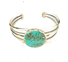 Load image into Gallery viewer, Navajo Sterling Silver &amp; Turquoise Cuff Bracelet