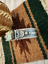 Load image into Gallery viewer, Navajo Sterling Silver &amp; Black Jack Turquoise Cuff Bracelet