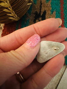 *Authentic* Navajo Sterling Silver & Spiny Oyster Post Earrings