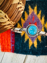 Load image into Gallery viewer, Navajo Sterling Silver &amp; Kingman Turquoise Cuff Bracelet