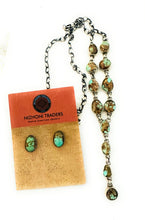 Load image into Gallery viewer, *AUTHENTIC* Navajo Royston Turquoise &amp; Sterling Silver Necklace Set