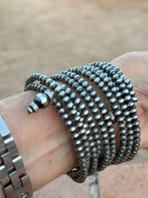 Load image into Gallery viewer, Navajo Sterling Silver Pearl Beaded Wrap Bracelet