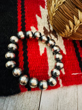 Load image into Gallery viewer, *AUTHENTIC* Navajo 12mm Sterling Silver Beaded Stretch Bracelet (Copy)