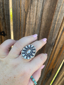 “The Roxy Ring” Handmade Sterling Silver Adjustable Ring Signed Nizhoni