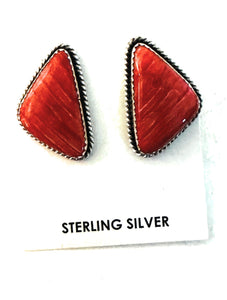 *Authentic* Navajo Sterling Silver & Spiny Oyster Post Earrings