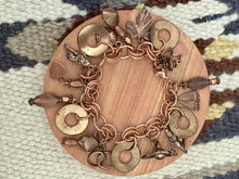 Load image into Gallery viewer, Vintage Handmade Copper Charm Bracelet