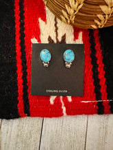 Load image into Gallery viewer, Navajo Sterling Silver &amp; Morenci Turquoise Post Earrings