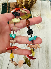 Load image into Gallery viewer, Zuni Multi Stone &amp; Heishi Beaded Fetish Necklace