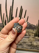 Load image into Gallery viewer, Beautiful Handmade Sonoran Mountain Turquoise And Sterling Silver Adjustable Single Stone Ring