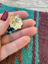 Load image into Gallery viewer, *AUTHENTIC* Handmade Flower Sterling Silver &amp; Turquoise Post Earrings Signed Nizhoni (Copy)