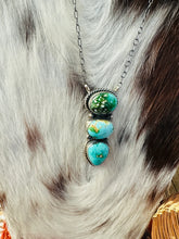 Load image into Gallery viewer, Handcrafted Sonoran Mountain Turquoise &amp; Sterling Silver Necklace by Vicky Hicks