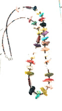 Load image into Gallery viewer, Zuni Multi Stone &amp; Heishi Beaded Fetish Necklace