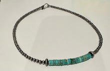 Load image into Gallery viewer, *AUTHENTIC* Sterling Silver &amp; Royston Turquoise 5mm Pearl Beaded Necklace 18” (Copy)