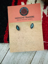 Load image into Gallery viewer, Zuni Turquoise &amp; Sterling Silver Shadowbox Stud Earrings