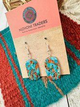 Load image into Gallery viewer, Navajo Sterling Silver &amp; Multi Stone Spice Slab Dangle Earrings