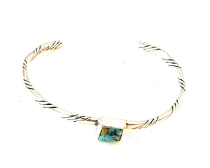 Navajo Sterling Silver & Turquoise Cuff Bracelet