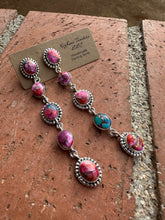 Load image into Gallery viewer, Flamingo Fizz Pink Dream Mohave and Sterling Silver Handmade Dangles
