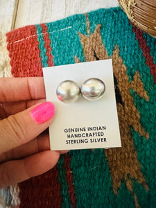 Navajo Sterling Silver Stud Earrings 8mm