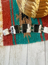 Load image into Gallery viewer, *AUTHENTIC* Navajo White Buffalo &amp; Sterling Silver Link Bracelet