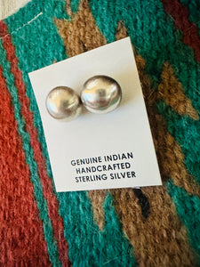 Navajo Sterling Silver Stud Earrings 8mm