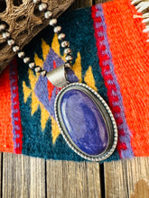 Load image into Gallery viewer, Navajo Charoite and Sterling Silver Star Pendant