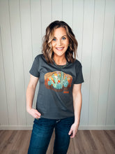 Load image into Gallery viewer, SALE ARIAT Womens Ariat Buckle Up Tee (Heather Smoke)