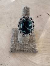 Load image into Gallery viewer, Beautiful Handmade New Lander Turquoise And Sterling Silver Adjustable Statement Ring