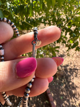 Load image into Gallery viewer, *AUTHENTIC* Navajo Pearl Sterling Silver &amp; Black Onyx Beaded Necklace