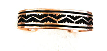 Load image into Gallery viewer, Navajo Hand Stamped Copper Cuff Bracelet Signed