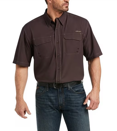 ARIAT Men's Venttek Outbound Classic Fit Shirt (Chocolate)