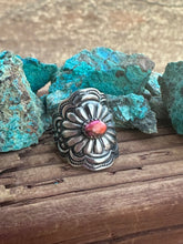 Load image into Gallery viewer, Beautiful Concho Handmade Pink Dream And Sterling Silver Adjustable Ring