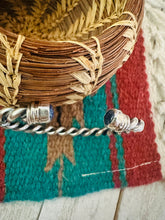 Load image into Gallery viewer, Navajo Sterling Silver &amp; Lapis Cuff Bracelet