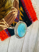 Load image into Gallery viewer, Navajo Sterling Silver &amp; Turquoise Cuff Bracelet by Francis Fred