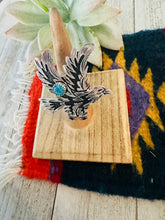 Load image into Gallery viewer, Navajo Sterling Silver &amp; Turquoise Adjustable Eagle Ring by Richard Singer