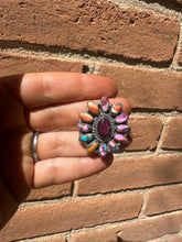 Load image into Gallery viewer, Beautiful Handmade Pink Dream Mojave, Purple Spiny And Sterling Silver Adjustable Ring