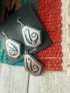 Hopi Sterling Silver Earring And Pendant Set