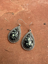 Load image into Gallery viewer, Handmade New Lander Turquoise and Sterling Silver Dangles 2