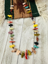 Load image into Gallery viewer, Zuni Multi Stone &amp; Heishi Beaded Fetish Necklace