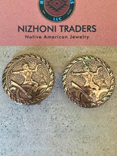 Load image into Gallery viewer, Vintage Handmade Copper Clip On Earrings