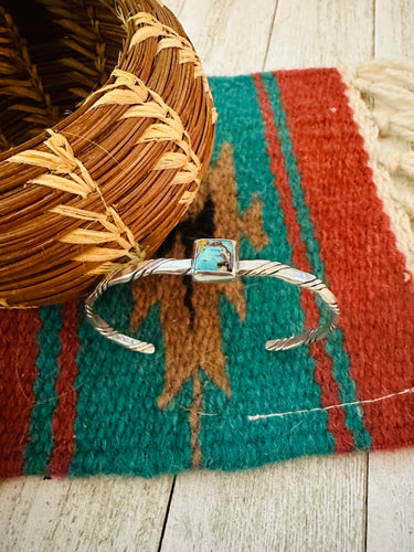 Navajo Sterling Silver & Turquoise Cuff Bracelet