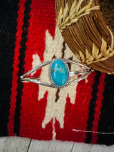 Load image into Gallery viewer, Navajo Sterling Silver &amp; Turquoise Cuff Bracelet