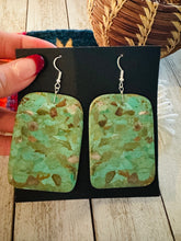 Load image into Gallery viewer, Navajo Sterling Silver &amp; Turquoise Jumbo Slab Dangle Earrings